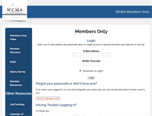 Tablet Screenshot of members.wcma-wi.org